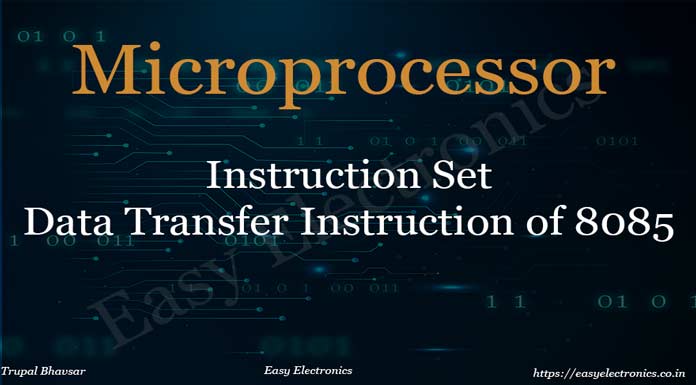 Data Transfer Instructions In 8085 - Easy Electronics