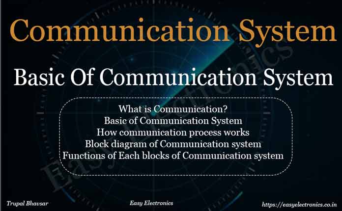 Communication System - Block Diagram, Types, Elements